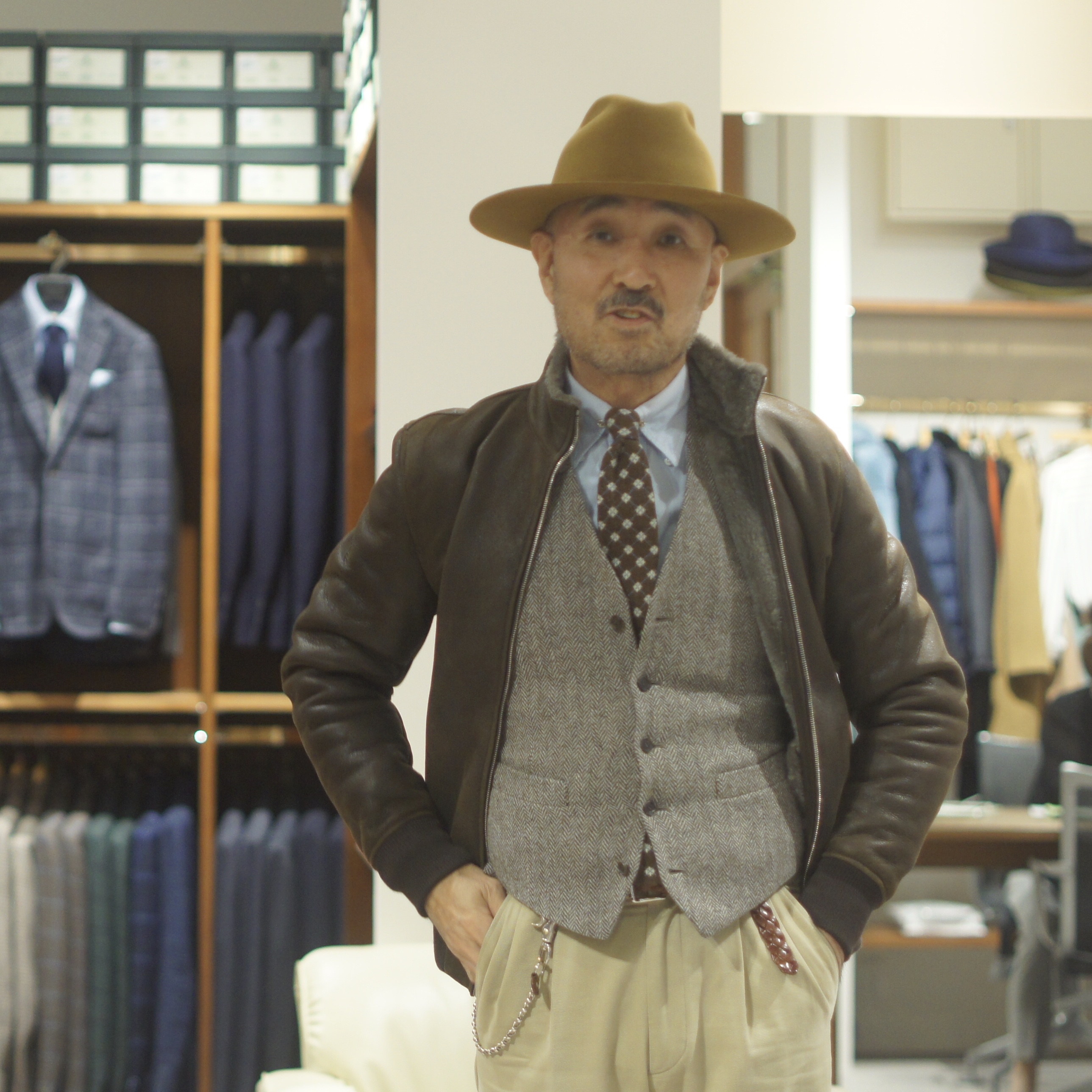 BARBA（バルバ）』旬のレザーブルゾン 在庫、サイズ46のみです 