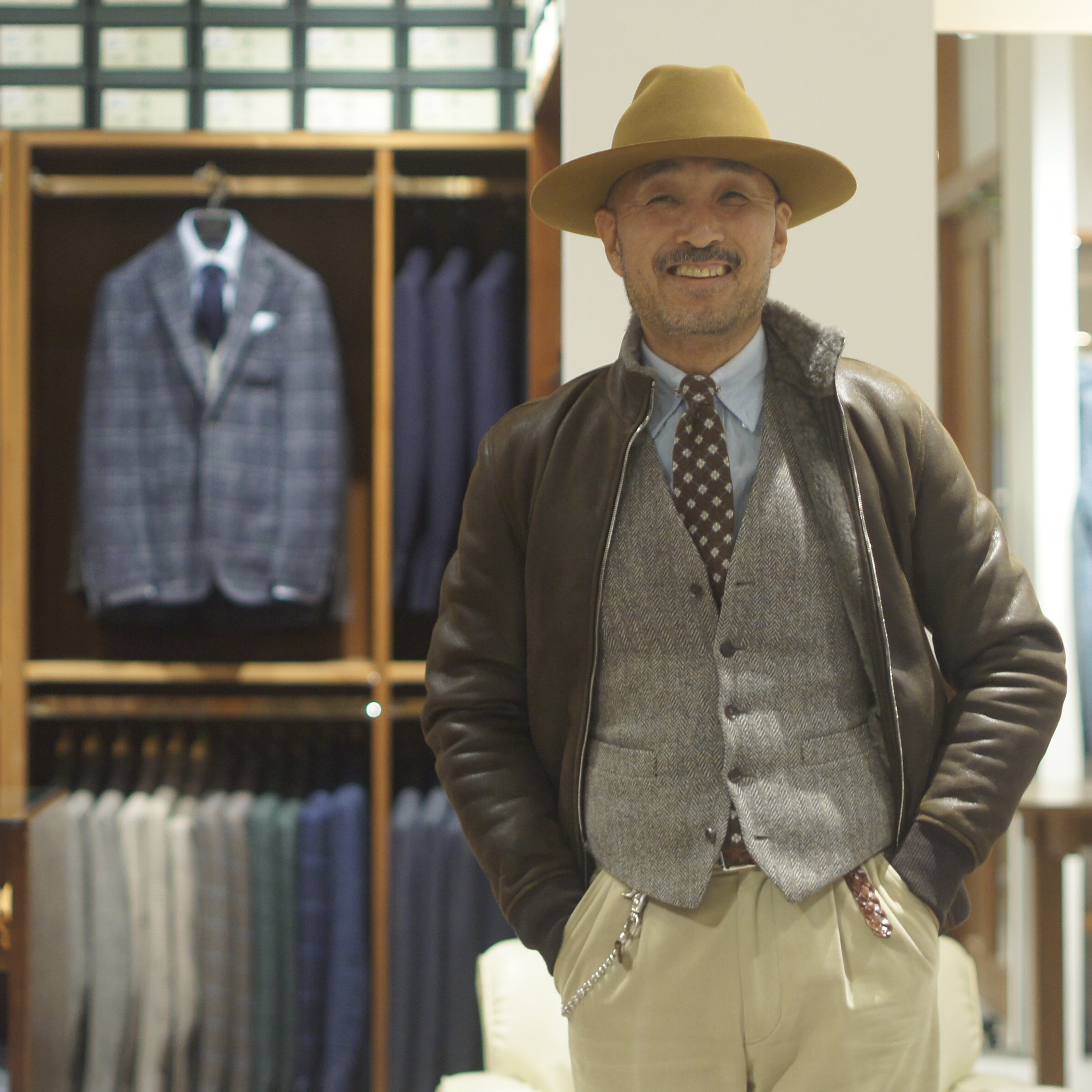 BARBA（バルバ）』旬のレザーブルゾン 在庫、サイズ46のみです 